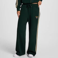 Champion Women's Wide Leg Track Pants - Green S