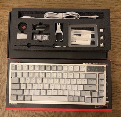 ASUS ROG Azoth Wireless Mechanical Gaming Keyboard - White