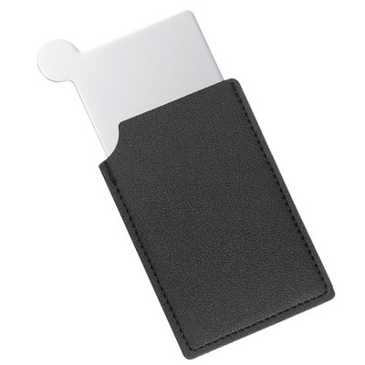 Small Pocket Mirror Travel Mirror Stainless Steel Black 2.5 x 3.66 Inch
