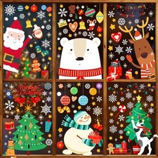 Christmas Window Clings for Glass Windows, Stickers for Window Decorations