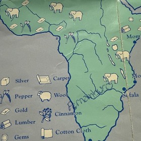 Uncharted Waters Nintendo NES Foldable Promo Map Poster Insert ONLY With Writing