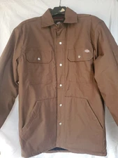 Dickies Mens Brown Flex Hydroshield Outerwear Jacket Size Small