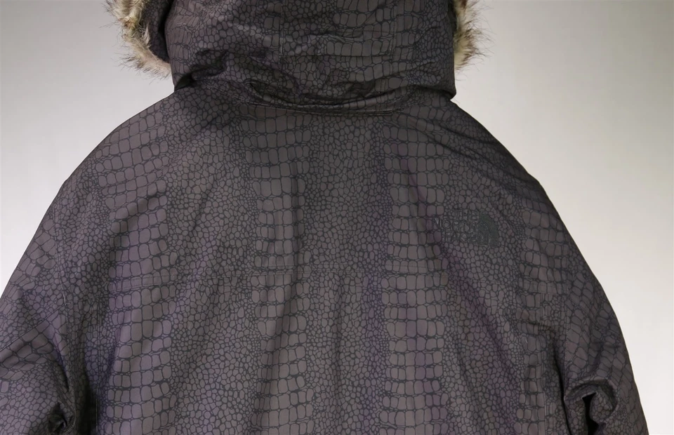 The North Face Mens Mcmurdo Croc Gator Print Down Parka Hooded Ski Jacket XL - Image 4 of 4