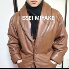 USED SPECIAL OFFER: ISSEY MIYAKE MEN'S LEATHER JACKET ACCEPTABLE