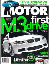 MOTOR Magazine September 2007 Best Value Cars Holden Commodore SS Spyker Spider