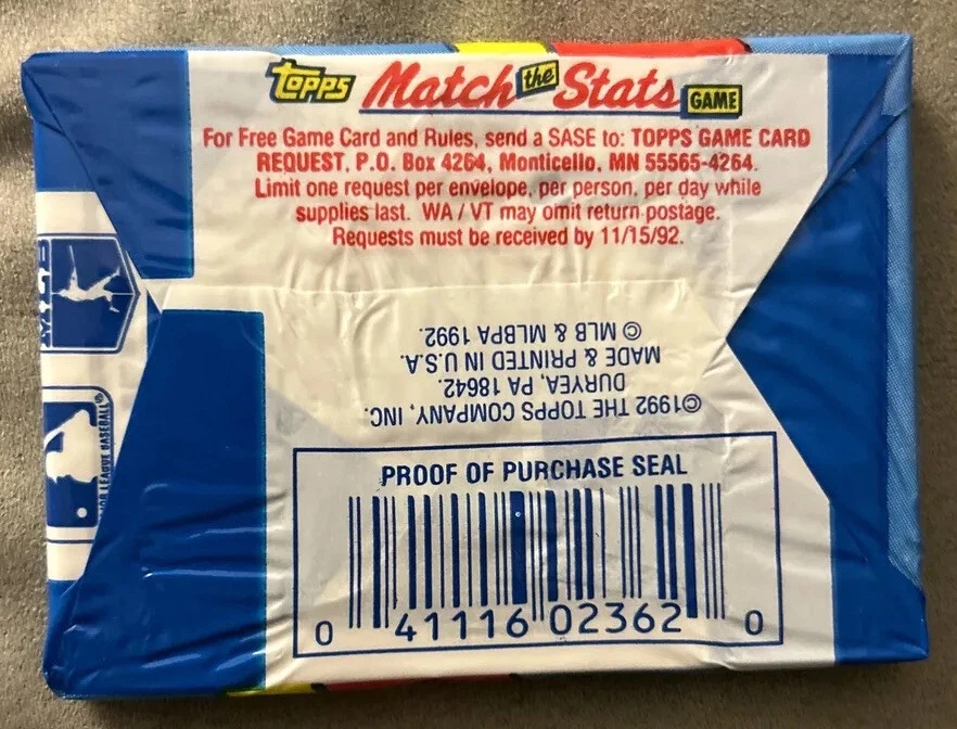1992 Topps Wax Pack Rick Wilkins Cubs Rookie (Top) Alex Fernandez White Sox Back - Imagem 2 de 2