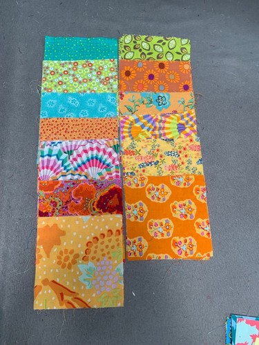 28 Precut Quilting Fabric Squares 5" Bright Patterns & Colors Cotton Patchwork - Picture 12 of 13