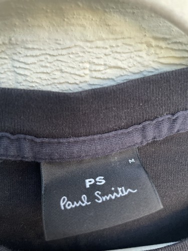Paul Smith Mens T-Shirt Medium Black Graphic Skull Fish Mod Casuals Terrace - Picture 3 of 5