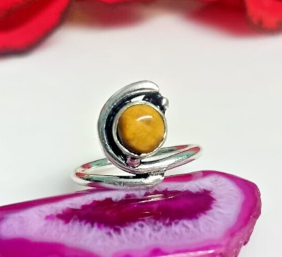 925 Sterlingsilber Tyger Auge Ring Handgefertigt Natur Edelstein Unic Schmuck