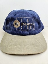 Vintage CAT Caterpillar Equipment Rental Trucker Hat Strapback Dad Cap