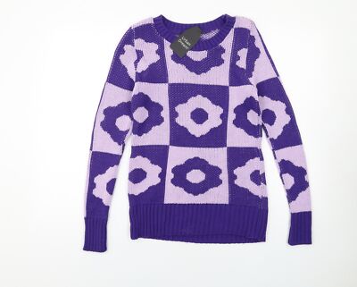 Urban Dream Damen Pullover Lila Rundhals Acrylmischung Größe M