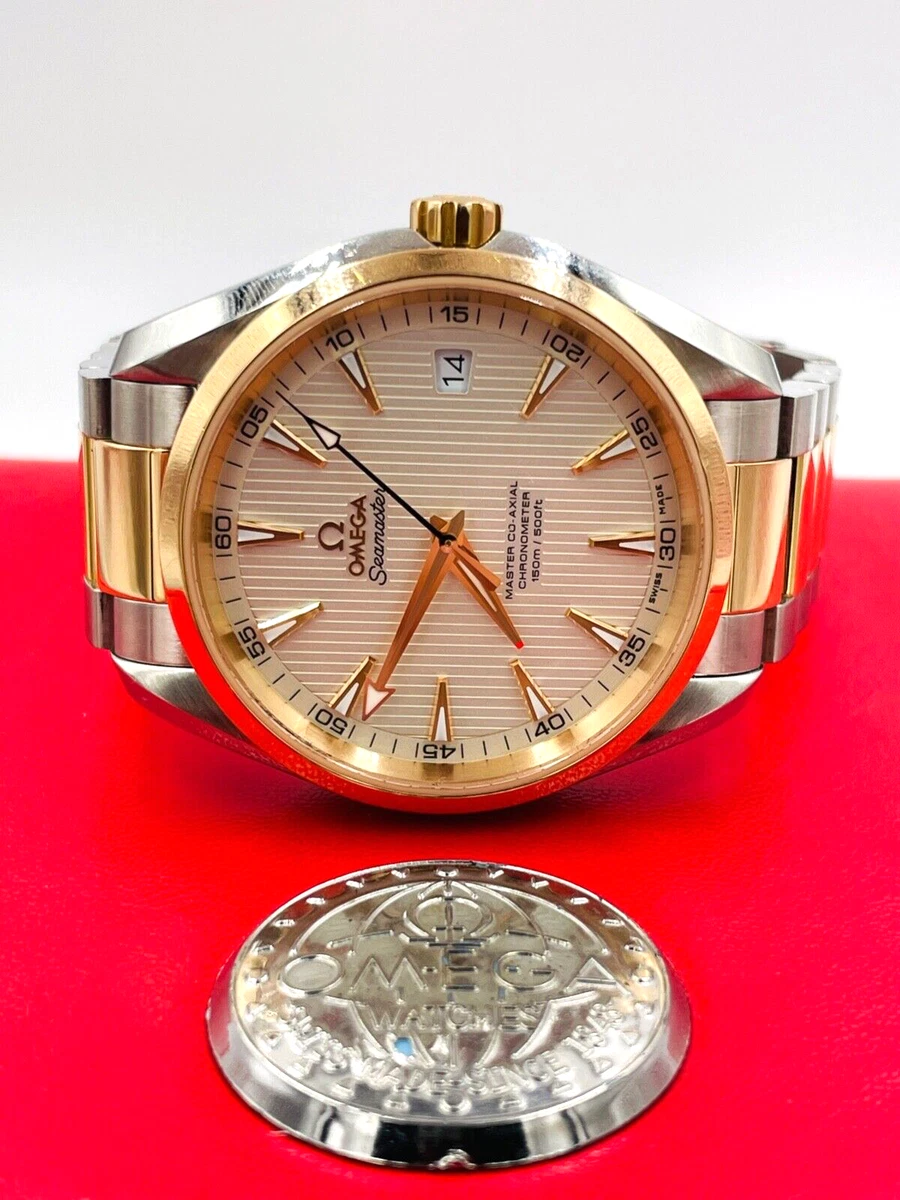Omega aqua terra 2025 steel and rose gold
