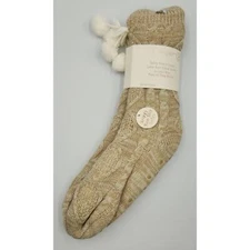NEW Teddy Fleece Lined Cable Knit Fuzzy Socks Enriched With Natural Shea Butter