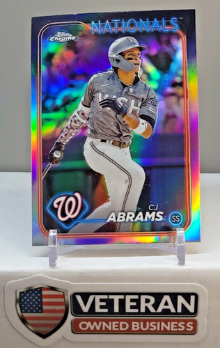 2024 Topps Chrome - Refractor #247 CJ ABRAMS WASHINGTON NATIONALS - Bild 1 von 2