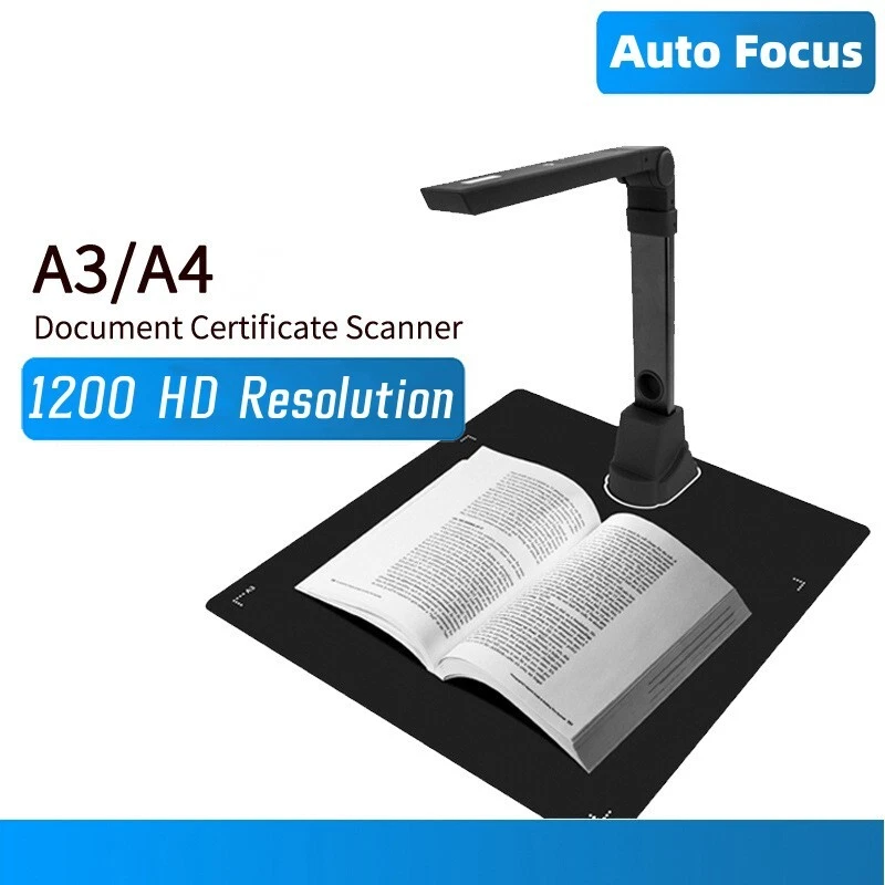 12MP Book & Documents Scanner w/ OCR Auto-Flatten Deskew for Desktop Laptop - Image 3 of 4