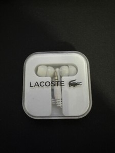 Lacoste  Crocodile Earphones  White NIB