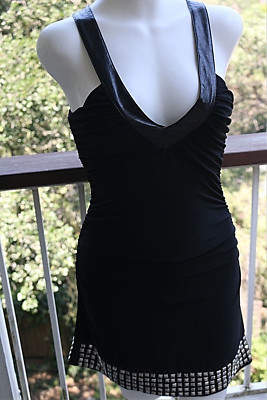black dress with silver studs