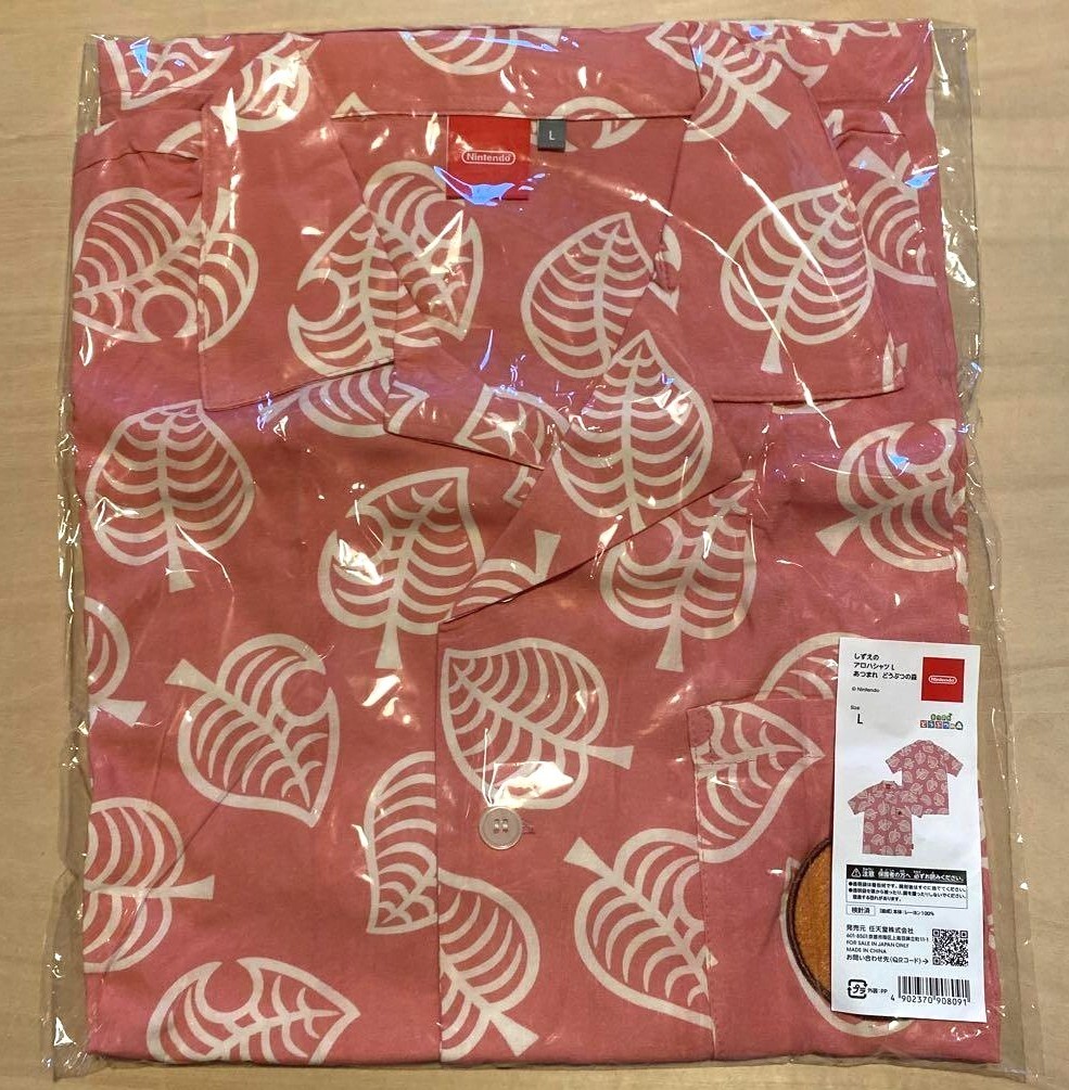 Animal Crossing Isabella Aloha Shirt Pink Unisex M L kids 130