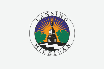 Aufkleber Lansing (Michigan) Fahne Flagge 8 x 5 cm Autoaufkleber