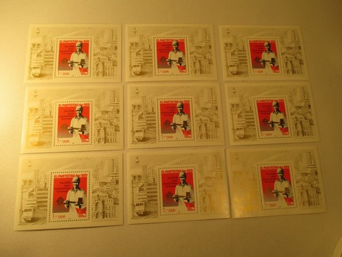 GDR Stamps Unstamped 11 Day Festa Der Sed 1986 9 Piece