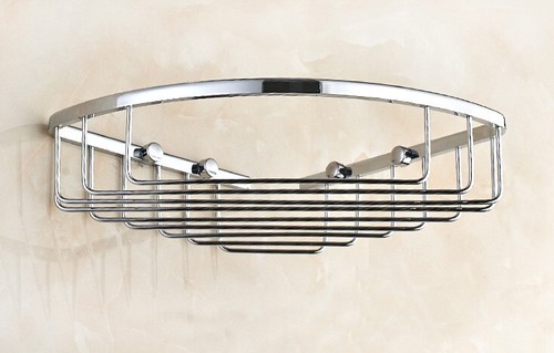 Shower Caddy Basket Bathroom Polished Chrome Cosmetic Shelf Storage/Rack fba521 - Picture 8 of 10