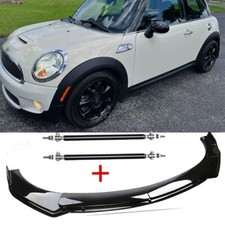 Front Bumper Lip Spoiler Splitter Body Kit Strut Rods For Mini Cooper Car Parts