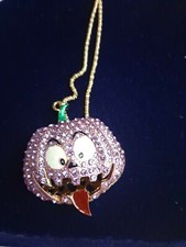 New enamel rhinestone Halloween pumpkin necklace