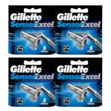 Gillette Sensor Excel, 5 Razors each (Value Pack of 4)