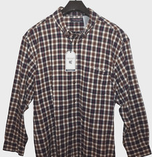 Roundtree Yorke Long Sleeve Shirt Portuguese Flannel XXL Navy Multi NWT