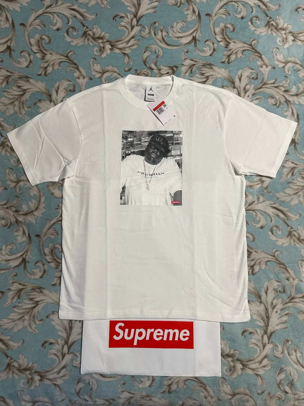 TOP SUPRÊME JORDAN BIGGIE S/S (BLANC) (LARGE) VESTE DE SURVÊTEMENT TRICOT À CAPUCHE FW24
