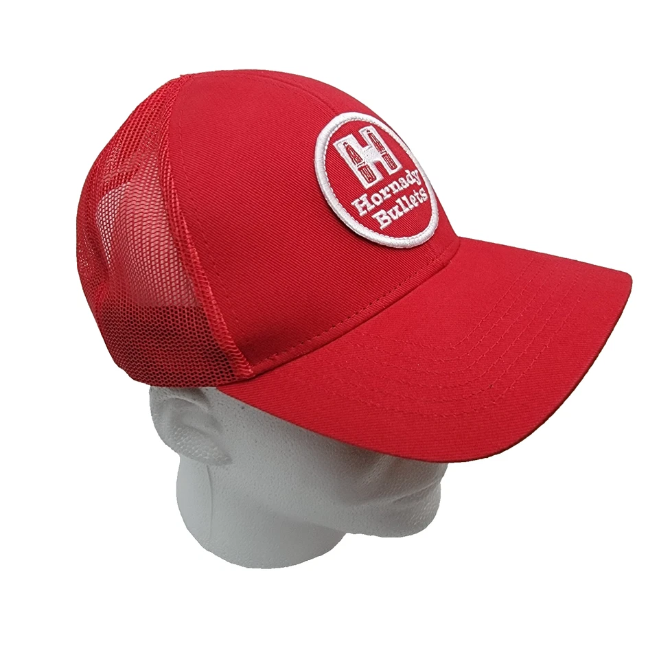 Hornady Red Cap Snapback New w/ Tags Cotton Blend Mesh Back Embroidered Patch - Image 2 of 4