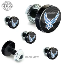 5 Black Aluminum Motorcycle Windshield Bolt Kit -  USAF AIR FORCE - 004