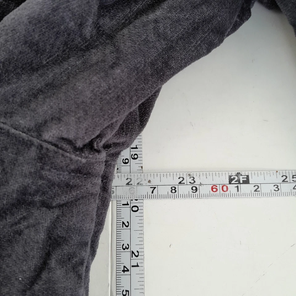 JOHN ROCHA Abrigo 16 Gris Mujer Chaqueta Botón Terciopelo Piel Sintética Ribete - Imagen 4 de 4