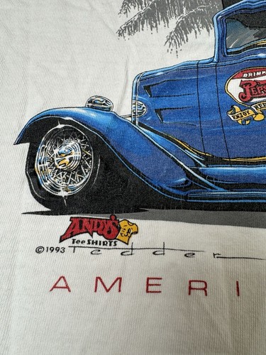 Vintage Herren T-Shirt 1993 Pepsi Andys Tee Shirt - blau-weiß Vintage Gr. L - Bild 3 von 7