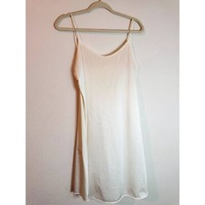 Vintage White Nylon Vanity Fair 10-717 Full Slip Lingerie Slip Dress Size 36