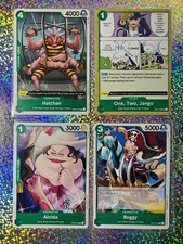 One Piece Card Game: OP03-033 Hatchan; OP03-032 Buggy; OP03-023 Alvida