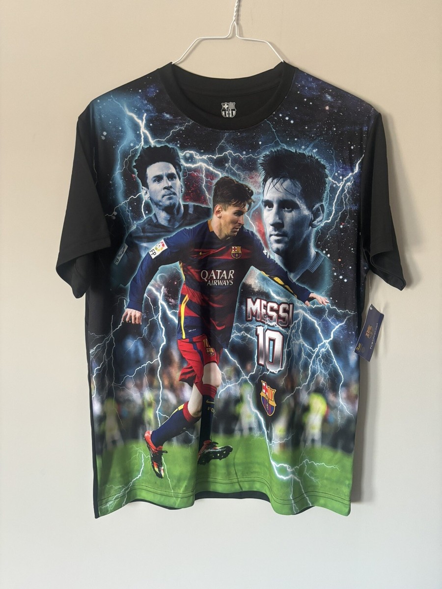 Men's FC Barcelona Leo Messi Graphic T-Shirt size Adult L | eBay