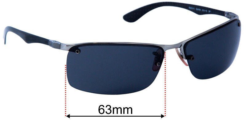 SFx Replacement Sunglass Lenses fits Ray Ban Tech RB8315 63mm