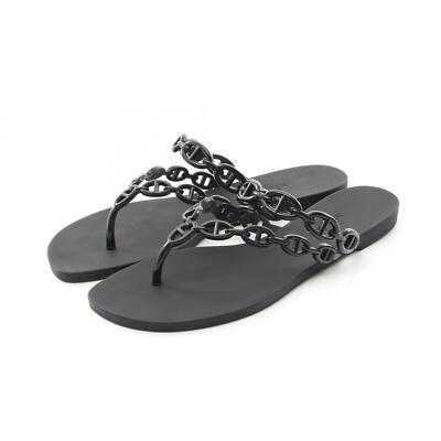 ☆「Chaine d'Ancre」モチーフ☆【Hermes】サンダル HERMES Island Chaine d'Ancre Sandals #37 shoes H241051Z02340