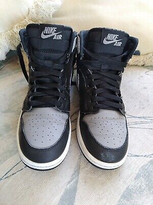Nike Air Jordan 1 Retro High OG GS Shadow Black Grey 575441 Nike Air Jordan 1 Retro High OG GS Shadow Black Grey 575441