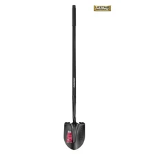 Husky Digging Shovel 47"L Fiberglass Handle Carbon Steel Tempered Blade W/ Grip