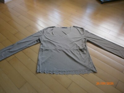 Designer QS by s´Oliver Damen Shirt langarm Gr. S oka gelb braun