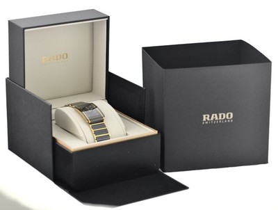 Vintage RADO Jubile Ceramic Gold / Stainless Steel Mens Wrist Watch  160.0282.3
