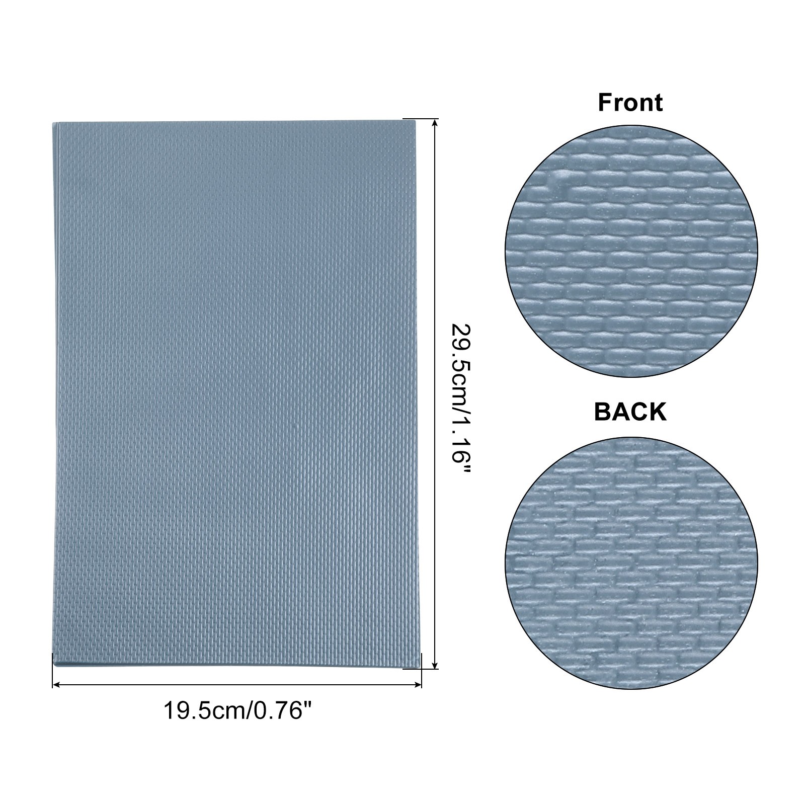 Miniature Roof Tiles PVC for Model Building Dark Grey Pack of 10