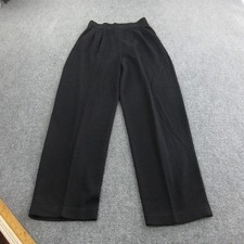 St John Sportswear Pants Womens 10 Black Knit Wide Leg Pull On Made USA