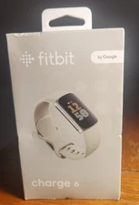 Fitbit Charge 6 Fitness Tracker Silver Band with Charger NIB Fast Shipping