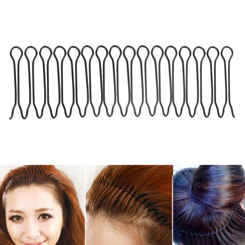 Bridal Wedding Veil Hair Clip Comb Anti Slip Metal Wire 11pcs Set - Picture 8 of 12