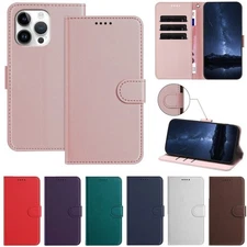 Magnetic Leather Flip Card Wallet Case For iPhone 17 Pro Max 16 15 14 13 12 11 7