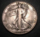 1936 S WALKING LIBERTY US SILVER HALF DOLLAR  FIFTY CENT 50 C COIN