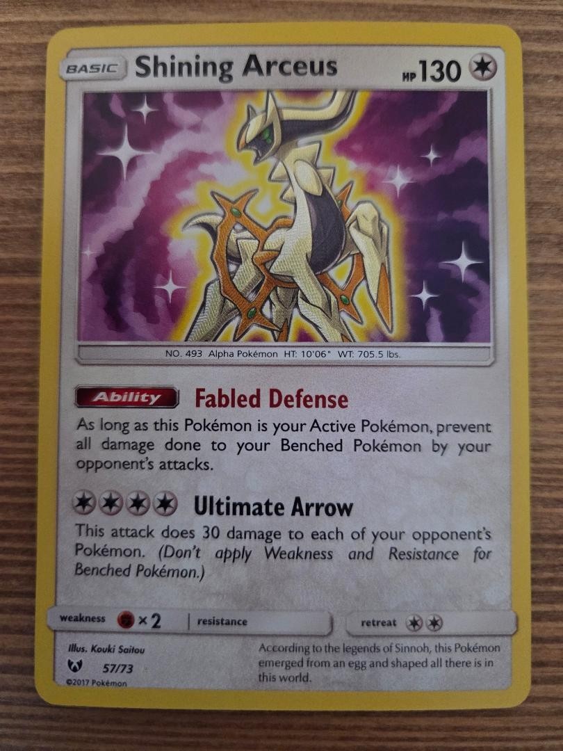 2017 Pokémon Shining Arceus Holo 57/73 - Shining Legends - NM